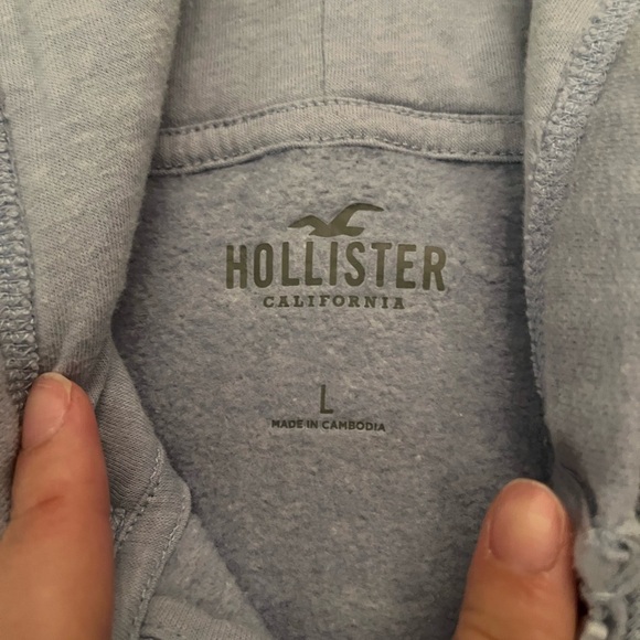 Sky Blue Fleeced Hoodie - Picture 6 of 8